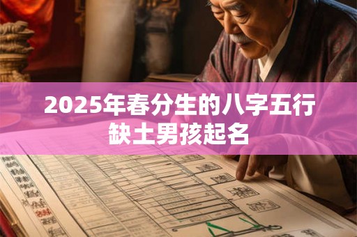 2025年春分生的八字五行缺土男孩起名 2025年春分生的八字五行缺土男孩起名