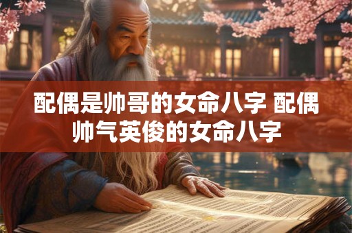 配偶是帅哥的女命八字 配偶帅气英俊的女命八字 配偶是帅哥的女命八字 配偶帅气英俊的女命八字
