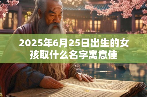 2025年6月25日出生的女孩取什么名字寓意佳