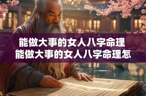 能做大事的女人八字命理 能做大事的女人八字命理怎么样 能做大事的女人八字命理 能做大事的女人八字命理怎么样