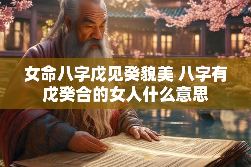 女命八字戊见癸貌美 八字有戊癸合的女人什么意思