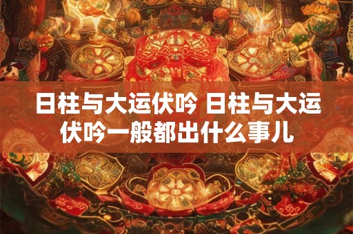 日柱与大运伏吟 日柱与大运伏吟一般都出什么事儿