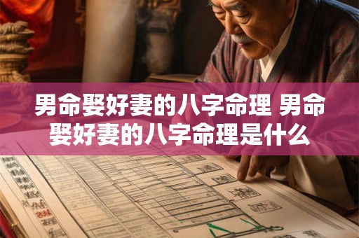 男命娶好妻的八字命理 男命娶好妻的八字命理是什么 男命娶好妻的八字命理 男命娶好妻的八字命理是什么
