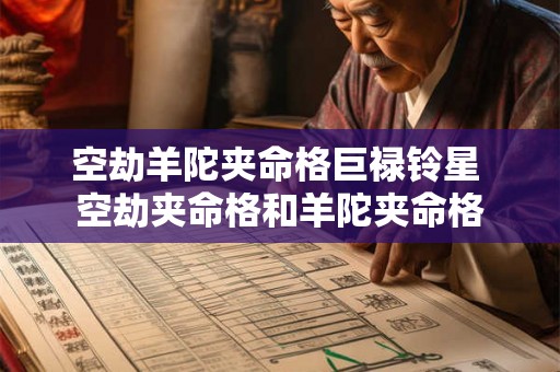空劫羊陀夹命格巨禄铃星 空劫夹命格和羊陀夹命格