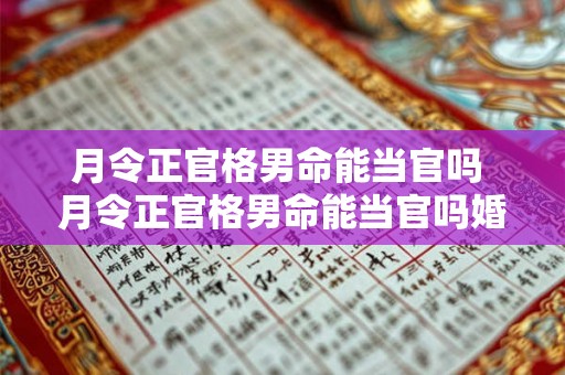 月令正官格男命能当官吗 月令正官格男命能当官吗婚姻 月令正官格男命能当官吗 月令正官格男命能当官吗婚姻