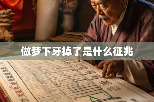 做梦下牙掉了是什么征兆 做梦下牙掉了是什么征兆