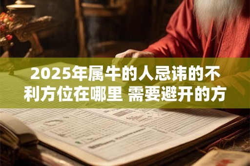 2025年属牛的人忌讳的不利方位在哪里 需要避开的方位 2025年属牛的人忌讳的不利方位在哪里 需要避开的方位