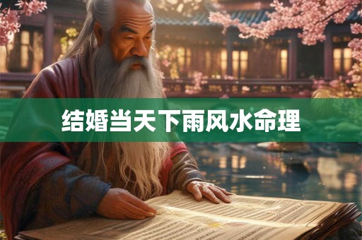 结婚当天下雨风水命理 结婚当天下雨风水命理