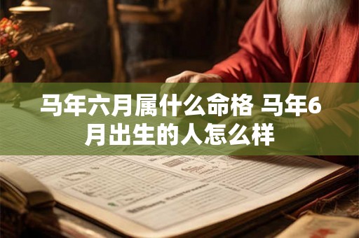 马年六月属什么命格 马年6月出生的人怎么样 马年六月属什么命格 马年6月出生的人怎么样