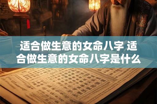 适合做生意的女命八字 适合做生意的女命八字是什么 适合做生意的女命八字 适合做生意的女命八字是什么