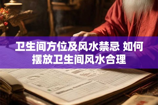 卫生间方位及风水禁忌 如何摆放卫生间风水合理