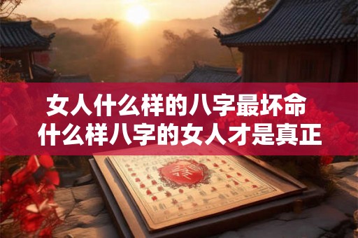 女人什么样的八字最坏命 什么样八字的女人才是真正的旺夫命