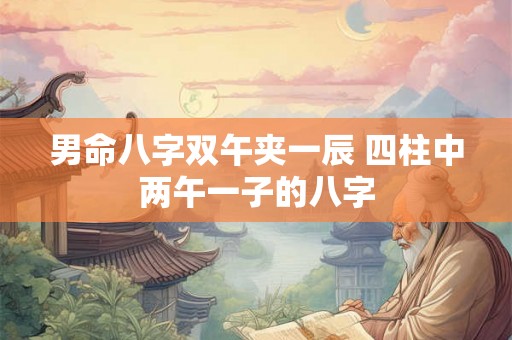 男命八字双午夹一辰 四柱中两午一子的八字