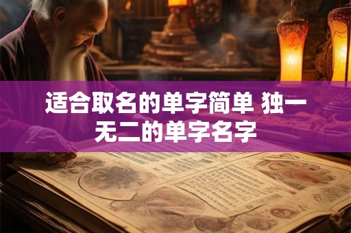适合取名的单字简单 独一无二的单字名字 适合取名的单字简单 独一无二的单字名字