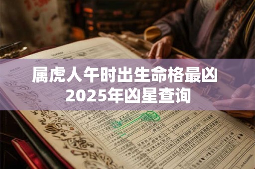 属虎人午时出生命格最凶 2025年凶星查询 属虎人午时出生命格最凶 2025年凶星查询