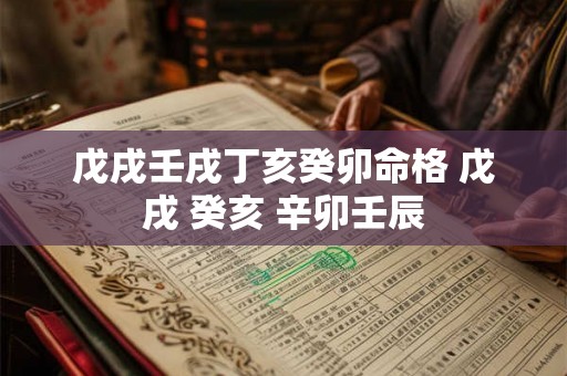 戊戌壬戌丁亥癸卯命格 戊戌 癸亥 辛卯壬辰 戊戌壬戌丁亥癸卯命格 戊戌 癸亥 辛卯壬辰