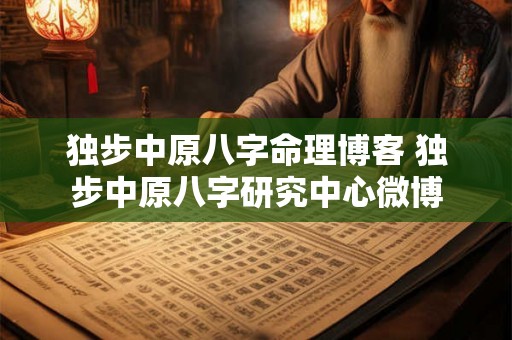 独步中原八字命理博客 独步中原八字研究中心微博 独步中原八字命理博客 独步中原八字研究中心微博
