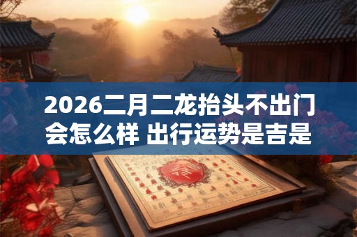 2026二月二龙抬头不出门会怎么样 出行运势是吉是凶 2026二月二龙抬头不出门会怎么样 出行运势是吉是凶