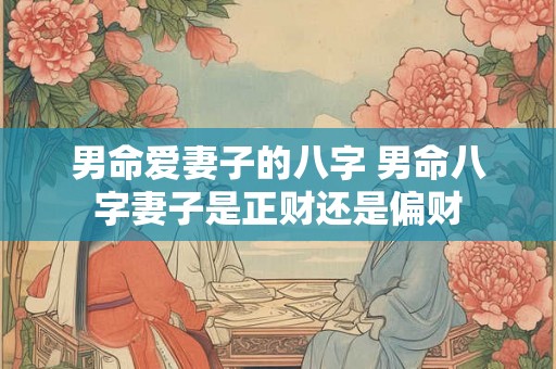 男命爱妻子的八字 男命八字妻子是正财还是偏财