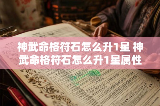 神武命格符石怎么升1星 神武命格符石怎么升1星属性 神武命格符石怎么升1星 神武命格符石怎么升1星属性