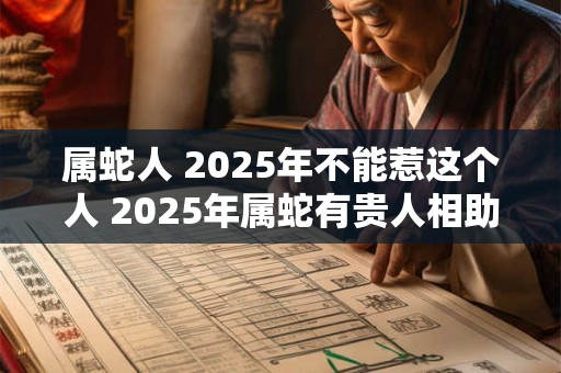 属蛇人 2025年不能惹这个人 2025年属蛇有贵人相助吗 属蛇人 2025年不能惹这个人 2025年属蛇有贵人相助吗