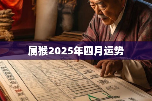 属猴2025年四月运势