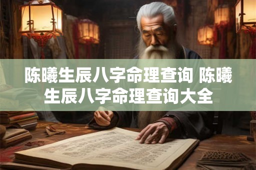 陈曦生辰八字命理查询 陈曦生辰八字命理查询大全 陈曦生辰八字命理查询 陈曦生辰八字命理查询大全