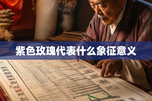 紫色玫瑰代表什么象征意义