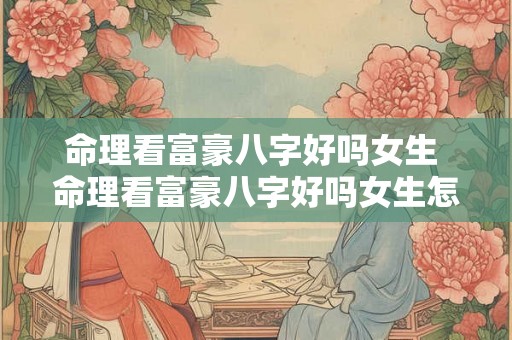 命理看富豪八字好吗女生 命理看富豪八字好吗女生怎么看 命理看富豪八字好吗女生 命理看富豪八字好吗女生怎么看