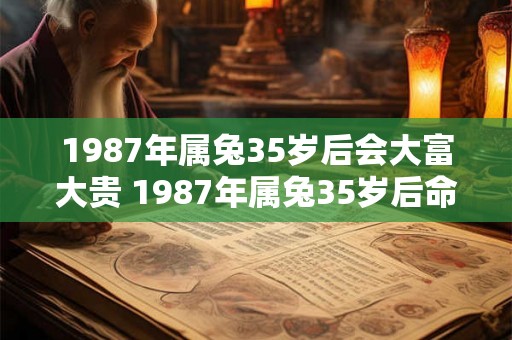 1987年属兔35岁后会大富大贵 1987年属兔35岁后命运 1987年属兔35岁后会大富大贵 1987年属兔35岁后命运