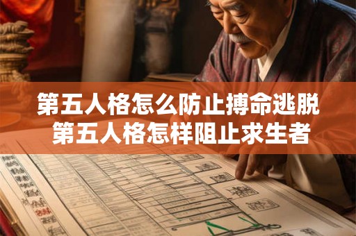 第五人格怎么防止搏命逃脱 第五人格怎样阻止求生者逃出大门 第五人格怎么防止搏命逃脱 第五人格怎样阻止求生者逃出大门