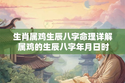 生肖属鸡生辰八字命理详解 属鸡的生辰八字年月日时辰命运 生肖属鸡生辰八字命理详解 属鸡的生辰八字年月日时辰命运