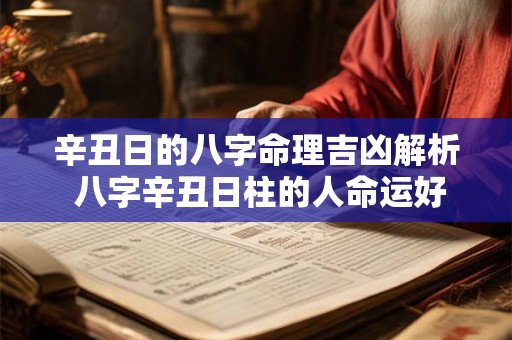 辛丑日的八字命理吉凶解析 八字辛丑日柱的人命运好不好 辛丑日出生是什么命 辛丑日的八字命理吉凶解析 八字辛丑日柱的人命运好不好 辛丑日出生是什么命