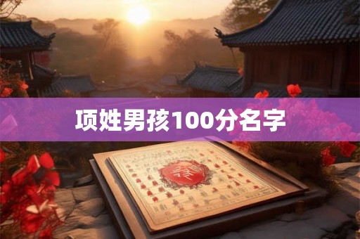 项姓男孩100分名字