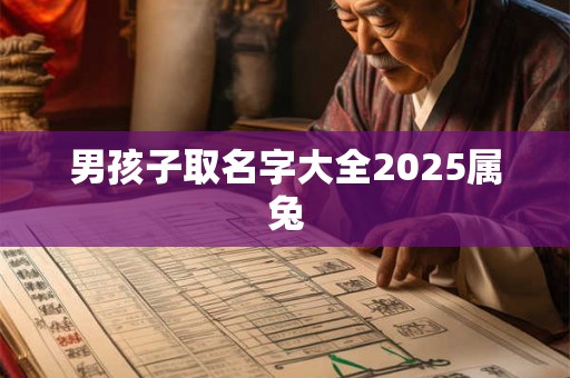 男孩子取名字大全2025属兔