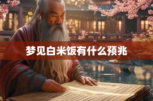 梦见白米饭有什么预兆 梦见白米饭有什么预兆