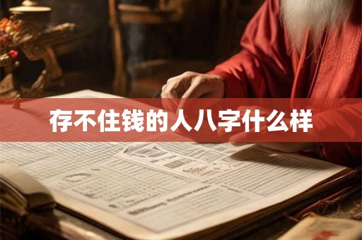 存不住钱的人八字什么样 存不住钱的人八字什么样