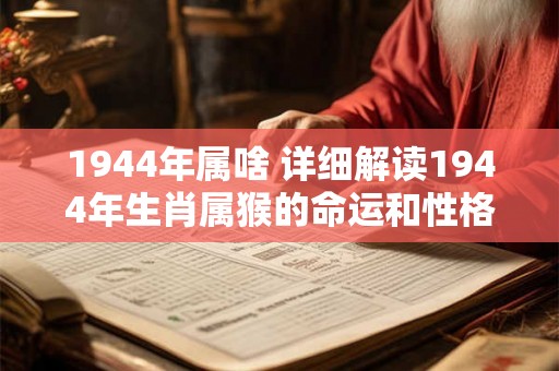1944年属啥 详细解读1944年生肖属猴的命运和性格特点