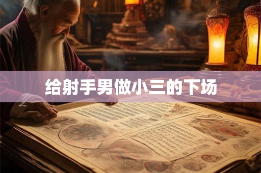 给射手男做小三的下场 给射手男做小三的下场