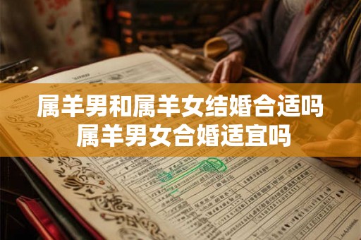 属羊男和属羊女结婚合适吗 属羊男女合婚适宜吗 属羊男和属羊女结婚合适吗 属羊男女合婚适宜吗