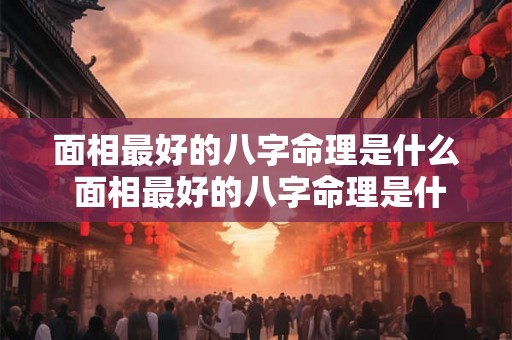 面相最好的八字命理是什么 面相最好的八字命理是什么意思 面相最好的八字命理是什么 面相最好的八字命理是什么意思
