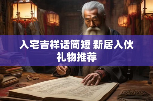 入宅吉祥话简短 新居入伙礼物推荐