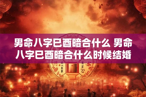 男命八字巳酉暗合什么 男命八字巳酉暗合什么时候结婚 男命八字巳酉暗合什么 男命八字巳酉暗合什么时候结婚