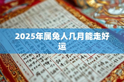 2025年属兔人几月能走好运 2025年属兔人几月能走好运