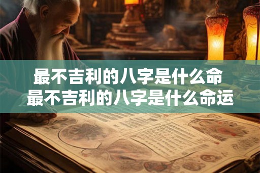 最不吉利的八字是什么命 最不吉利的八字是什么命运 最不吉利的八字是什么命 最不吉利的八字是什么命运
