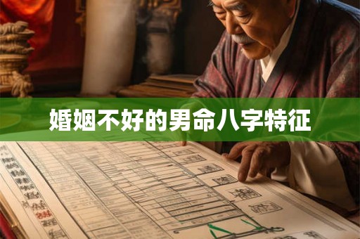 婚姻不好的男命八字特征 婚姻不好的男命八字特征