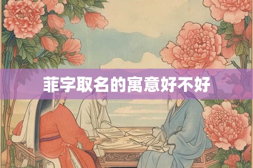 菲字取名的寓意好不好 菲字取名的寓意好不好