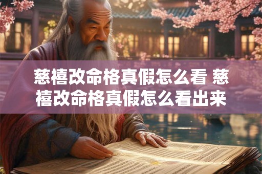 慈禧改命格真假怎么看 慈禧改命格真假怎么看出来 慈禧改命格真假怎么看 慈禧改命格真假怎么看出来