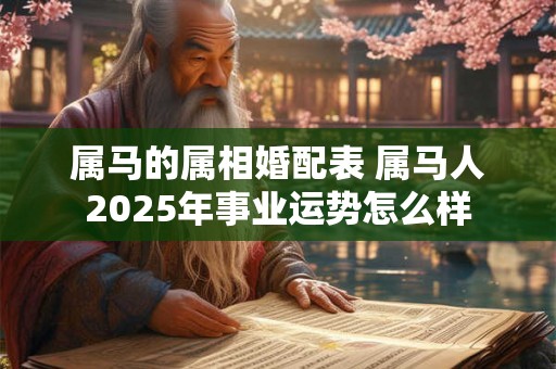 属马的属相婚配表 属马人2025年事业运势怎么样 属马的属相婚配表 属马人2025年事业运势怎么样
