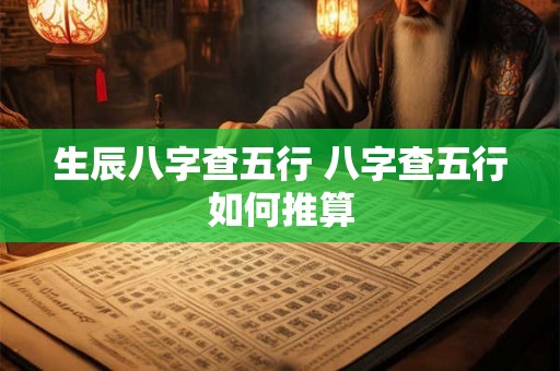生辰八字查五行 八字查五行如何推算 生辰八字查五行 八字查五行如何推算